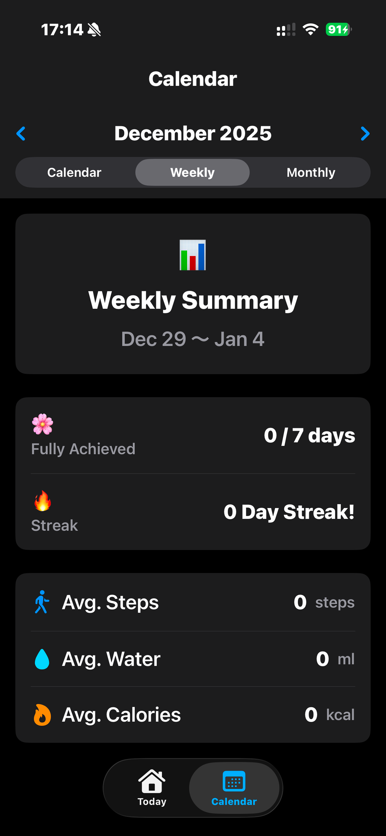 REMAIN0 Calendar Summary Screen